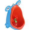 Tonysa Orinatoio per Bambini, Orinatoio Portatile per Allenamento del Vasino, Carino Rana per Ragazzi Toilet per Bambini WC Montato a Parete per Bambino in Piedi Orinatoio (Blu)