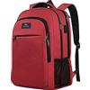 MATEIN Zaino PC 15.6 Pollici, Porta PC Uomo Con Caricatore USB, Impermeabile Anti-furto Per Viaggiare, Lavoro, Università, Ufficio - Rosso