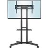 BONTEC Supporto da pavimento per TV da 32-85 pollici a LED LCD OLED al plasma piatto curvo, altezza regolabile alto TV Stand con staffe fino a 60kg, Max VESA 600x400mm