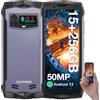 DOOGEE Smini Rugged Smartphone, Mini Telefono 4.5'' QHD+, Android 13 Telefono Robusto, Helio G99 Octa Core, 15GB+256GB, 50MP AI Fotocamera+ 8MP, Batteria 3000mAh 18W Fast Charge, Face ID/GPS/NFC/OTG