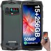 DOOGEE Smini Rugged Smartphone, Mini Telefono 4.5'' QHD+, Android 13 Telefono Robusto, Helio G99 Octa Core, 15GB+256GB, 50MP AI Fotocamera+ 8MP, Batteria 3000mAh 18W Fast Charge, Face ID/GPS/NFC/OTG