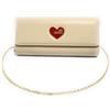 Love Moschino MOSCHINO Borsa donna Love pochette con tracolla in ecopelle avorio BS24MO53 JC4225 Piccola