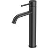 FORIOUS Rubinetto per il Bagno Lavabo, Miscelatore Monocomando Nero per Lavabo Alto con Altezza del Beccuccio di 190 MM, Miscelatore Monocomando per Lavabo in Bagno, Toilette Degli Ospiti