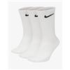 NIKE 3ppk Value Cotton Crew-smlx, Calze Unisex - Adulto, Bianco, XL