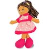 Teorema Giocattoli Teorema - Carlotta Bambola di Pezza Mulatta, Bambola Stoffa, Giocattolo per bambini, Altezza 30cm