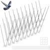 OFFCUP Dissuasori per Piccioni, 75CM Scaccia Piccioni in Acciaio Inox 304, Spuntoni Anti Uccelli 3Pcs 25cm con Viti e Fascette, Dissuasore Ad Aghi per Tetto Recinzione Balcone Grondaie