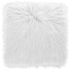 WLLHYF Mini quadrato Faux Fur Rug piccola area soffice cuscino per soggiorno divano pavimento sedia coprire sedile Pad Nail Mat per la fotografia sfondo di gioielli (35cm x 35cm, Bianco)