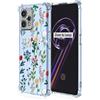 XINYEXIN Cover per Realme 9 4G / Realme 9 Pro+ (Plus 6.4), Custodia Floreale per Ragazza Donna Motivo Floreale Trasparente TPU Antiurto Custodia Protettiva Telefono - Flower Art