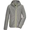 killtec Bambini e ragazzi Giacca in pile lavorata a maglia/Giacca in pile con cappuccio KOW 364 BYS KNTFLC JCKT, dark moss, 152, 42157-000