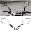 JNNJ 1 Paio Specchio Universale per Moto, Specchietto Retrovisore Moto Con Staffa, Antiriflesso Specchietti Moto, Specchietto Retrovisore per Motocicletta in Plastica, Per Ciclomotore, Biciclette