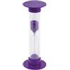 TimeTEX - Set di 3 clessidre | Timer da 20 minuti per la visualizzazione del tempo per attività in classe o durante il lavoro libero | 14,5 cm di altezza, 5 cm di diametro | Colore: viola