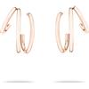 Echtzeit Orecchini a cerchio EJ-0044-E-22 IP oro rosa, 2,2 cm, Acciaio inossidabile, Nessuna pietra preziosa