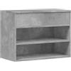 vidaXL Panca Portascarpe Grigio Cemento 60x30x45 cm in Truciolato