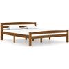 Tidyard Struttura Letto Singolo/Matrimoniale in Legno Massello di Pino con Doche 90/120/140/160/200x200 cm,Giroletto Matrimoniale in Legno Massello di Pino con Doghe,Letto Moderno,Letto con Doghe