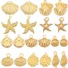 SUNNYCLUE 1 scatola 60 pezzi 10 stili Ciondoli Conchiglia Ciondolo Stella Marina Dorata Conchiglia In Lega Sfusa Estate Vita Oceanica Tema Animali Marini Ciondoli Da Spiaggia per Creazione di Gioielli