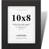 Fabian Clarke London® Cornice portafoto 10 x 8, colore nero con supporto bianco 8 x 6 da appendere verticale o orizzontale