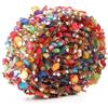 Garosa 39.4in Pietra colorata Trim piatto Tessuto Nastro Ferro sulla toppa Gemma artificiale Pietra in rilievo Ferro su applique Catena abbellimento(Nastro con pietre multicolore da 3,5