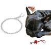 BLUSUPERSHOP Collare a Strozzo o normale,IN ACCIAIO per Cani, Catena Resistente,x TUTTE LE RAZZE PICCOLA MEDIA GRANDE per Allenamento + 1 amuleto (XS L40CM SP2MM)