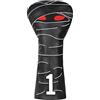 Big Teeth Golf Club Head copre per Driver 460CC DR #1 Nero PU Leather Mummy Design Chiusura Elastica