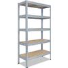 shelfplaza® 180x80x40cm PRO Scaffale metallo per carichi pesanti zincato con 5 ripiani con 200kg capacità di carico/Scaffali in metallo per garage come scaffali per ripostiglio o officina