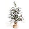 XONE Pinetto innevato con pigne Real Touch 50cm PE Effetto Real Touch | Mini Albero di Natale Artificiale con Base in Juta