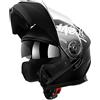 Westt Casco Moto Modulare - ECE 22.06 Casco Integrale Moto, Apribili Casco Modulare, Doppia Visiera Casco Integrale Vintage per Uomo Donna Scooter Adulto, XL (60-61 cm)，Nero opaco