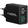 Baileku Caricatore USB C Rapido 40W, 4-Porte Presa USB C Spina Multipla USB Caricatore Veloce, Spina Alimentatore USB C Caricabatterie per iPhone 15 14 13 12 11 Pro Max, Samsung S24 S23, Carica Spinotto Muro