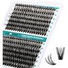 GEMERRY Ciglia Finte 40D/50D Cluster Volume Russo 10-18mm mix 0.07 mm D Curl Fai Da Te a Casa per Principianti Individuali Professional Ciglia Finte Extension(40D+50D-0.07D-10-18mm)