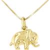 forme di Lucchetta Lucchetta - Elefante Portafortuna, Ciondolo con Catenina in Oro Giallo 9 carati, 45cm riducibile a 42, Collane d'Oro Vero per Regalo Donna Ragazza