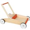 small foot Carrello Primi passi color rosso rame, carrello da spingere, con spazio portaoggetti, dai 12 mesi, 12610