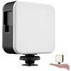 ORDRO Luce Video LED ORDRO con 3 Scarpe Fredde, Batteria Ricaricabile da 2000mAh, Dimmerabile a Doppio Colore, Pannello di Illuminazione Portatile per Fotografia 2700K-6500K CRI95+ per Fotocamera DSLR