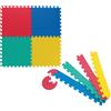 GIODICART Set 4 Tappetini Puzzle in EVA Multicolor 120x120 cm con Bordi e Angoli