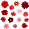 WLLHYF 21 fermagli per capelli a forma di rosa, stile bohémien, da sposa, stile hawaiano, con fiori artificiali, accessori per capelli per ragazze, feste di nozze (rosso)