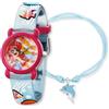 Engelsrufer Herzengel - Set di orologi per bambini con motivo sirena, analogico, cassa in plastica resistente, cinturino morbido, 27 mm, 3 ATM con cinturino in nylon e astuccio per matite