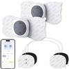 Comfytemp Elettrostimolatore TENS Senza Fili, Due Dispositivi, Fino a 30 Modalità di Funzionamento, Portatile e Ricaricabile, Adatto per la Zona Lombare e la Schiena, Controllo APP + 4 Elettrodi