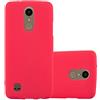 Cadorabo Custodia per LG K10 2017 US Version in FROST ROSSO - Morbida Cover Protettiva Sottile di Silicone TPU con Bordo Protezione - Ultra Slim Case Antiurto Gel Back Bumper Guscio