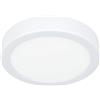 Eglo Fueva 6 Plafoniera a LED, rotonda, lampada da soffitto in plastica, colore bianco, luce bianca calda e fredda, IP44, diametro 16,5 cm