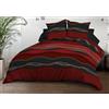 Le linge de Jules Copripiumino 240 x 260 + 2 federe, in microfibra, morbido e resistente, facile da pulire, colore: Baltico Rosso