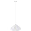 EGLO Lampada a sospensione Dolwen, per illuminare il tavolo da pranzo, stile giapponese, paralume in tessuto e metallo bianco, attacco E27, diametro 42,5 cm