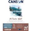 CANSON Mi-Teintes Velvet, blocco carta collato lato corto, 24x32cm, 430 gm, 12 fogli, toni freddi