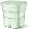 MQQ Mini Lavatrice, Lavatrice Pieghevole Portatile con Asciugatrice A Rotazione, Disinfezione A Ozono, Elettrodomestici Semi-Automatici (Color : Green)