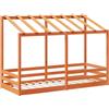vidaXL Letto Bambini con Tetto Marrone Cera 90x190 cm Massello Pino, letto per bambini in legno, arredo per bambini, giroletto per bambini