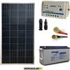 Energiasolare100 Kit pannello solare fotovoltaico 150W 12V poli regolatore 10A EP batteria 150Ah