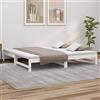 Tidyard Dormeuse Estraibile,Divano Letto Estraibile,Divano Letto Scomparsa,Divano Letto 2 Posti,Divani Letto Matrimoniale,Struttura Letto,Bianca 2X(80x200) cm Legno Massello di Pino