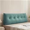 Treer Cuscino da Lettura per Letto Grande Cuscino Schienale Divano Cuscino Lombare per Testiera Wedge Cuscino Cuscino di Supporto Cuscini per Poggialetto Tinta Unita (80 * 40 * 12cm,Verde acqua)