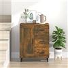 Tidyard Credenza Rovere Fumo,con Ante e 3 Cassetti,Credenza Soggiorno Cucina,Mobile Credenza Cucina,Credenze e Buffet,Armadio da Cucina,Mobiletto Multiuso,Madia con Ante 69,5x34x90 cm