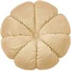 Fouriding Cuscino rotondo a forma di petalo in velluto, 45 cm, per soggiorno, divano, letto, sedia, pavimento, auto, decorazione per la casa (beige kaki)