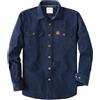 Dubinik® 8.3 oz Pesante Camicia da Uomo in Velluto A Coste Bottoni Automatici Manica Lunga Vintage Casual Due Tasche Grigio XL