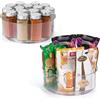 Winter Shore Organiser Lazy Susan Trasparente 24 cm (2 Pezzi) - Organizer Girevole Plastica - Vassoi Girevoli Cucina, Bagno, Frigorifero, Dispensa - Per Spezie, Olio, Condimenti, Barattoli e Trucchi