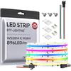 BTF-LIGHTING FCOB COB WS2814 IC RGBWW 3000K Striscia LED 24V 5m 896LEDs/m | Flessibile ad alta densità 4480LEDs RGB+Bianco caldo Strisce Nastro Nastri LED 12mm IP30 per Cucina Soggiorno (Solo striscia)
